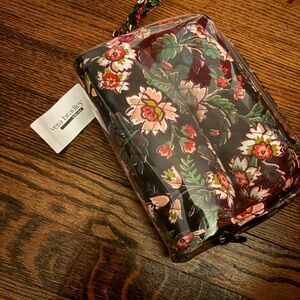 Vera Bradley Floral Cosmetic Bag - Black and Red